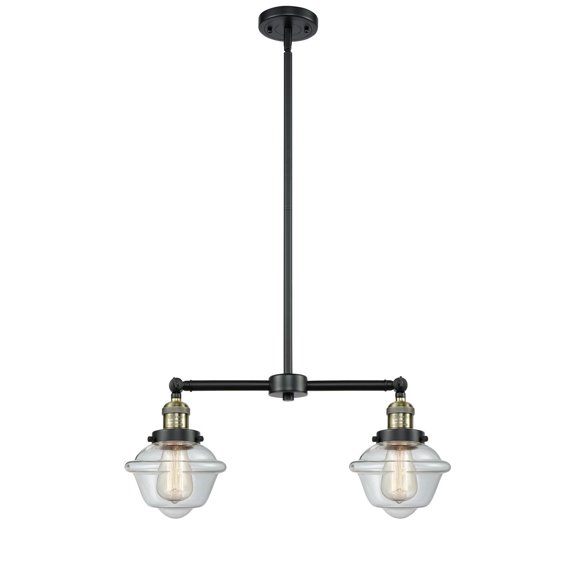 Innovations 2-LT LED Small Oxford 24" Chandelier - Black Antique Brass - 209-BAB-G532-LED