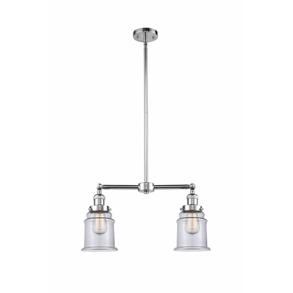 Innovations 2-LT Vintage LED Canton 22" Chandelier - Polished Chrome - 209-PC-G182-LED