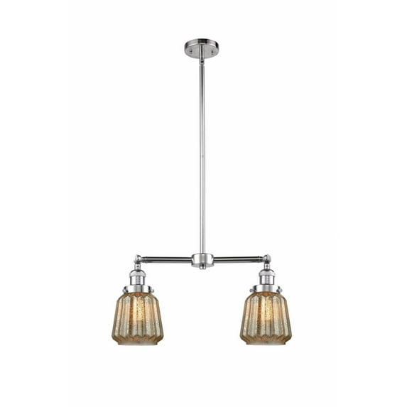 Innovations 2-LT Vintage LED Chatham 22" Chandelier - Polished Chrome - 209-PC-G146-LED
