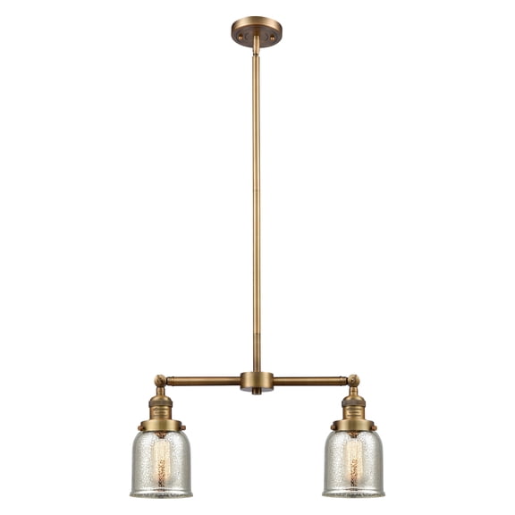 Innovations 2-LT Vintage LED Small Bell 21" Chandelier - Brushed Brass - 209-BB-G58-LED