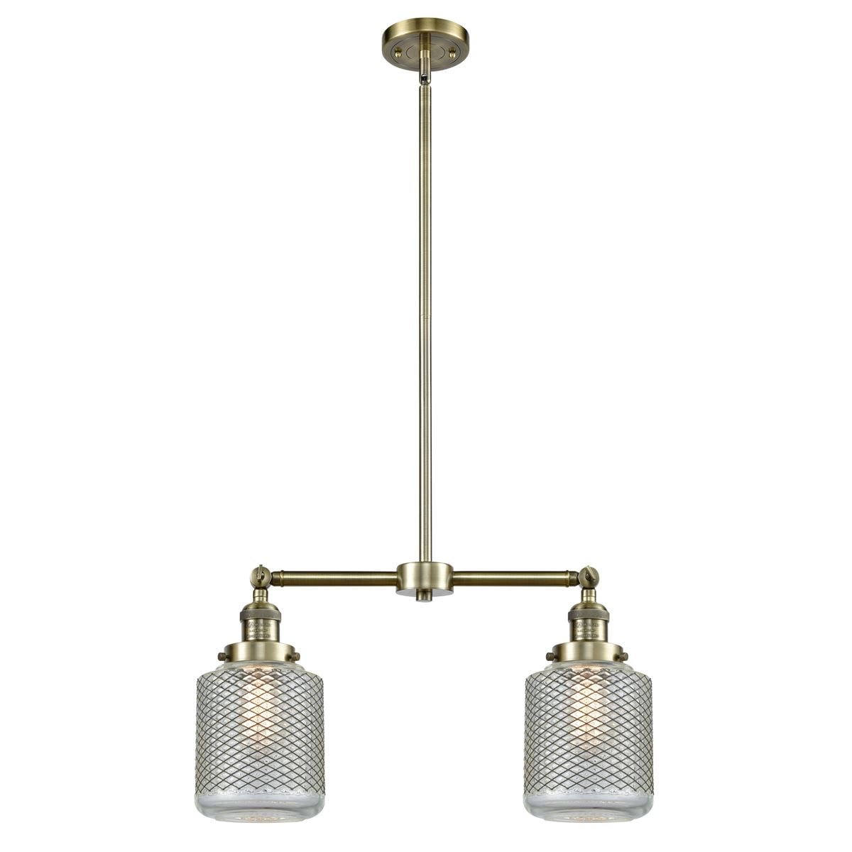 Innovations 2-LT Vintage LED Stanton 23" Chandelier - Antique Brass - 209-AB-G262-LED