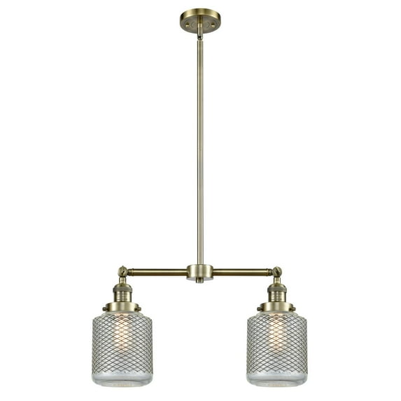 Innovations 2-LT Vintage LED Stanton 23" Chandelier - Antique Brass - 209-AB-G262-LED