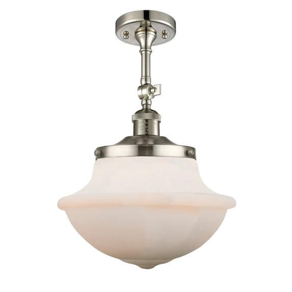 201F-PN-G541-LED-Innovations Lighting-Large Oxford-3.5W 1 LED Semi-Flush Mount in Traditional Style-12 Inches Wide by 15.5 Inches High Polished