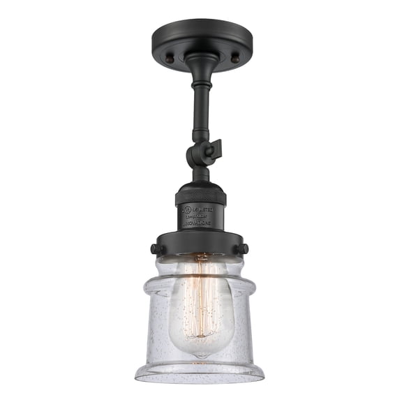 Innovations 201FBKG184SLED LED SemiFlush Mount Franklin Restoration Matte