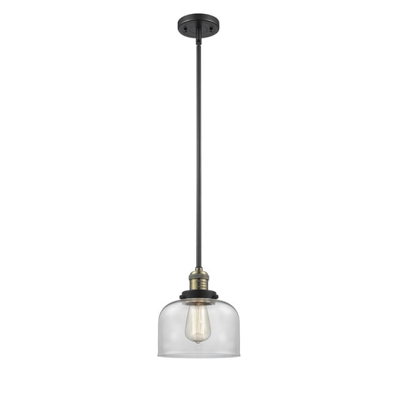 Innovations 201S-BAB-G72-LED Transitional One Light Mini Pendant from Franklin Restoration collection in Two-Tone finish,