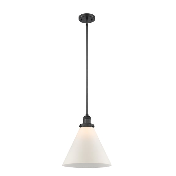 Innovations 201S-BK-G41-L-LED Transitional One Light Pendant from Franklin Restoration collection in Black finish,