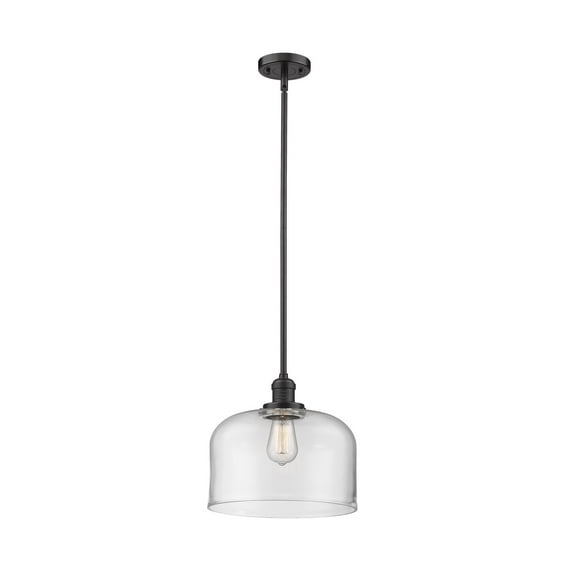 Innovations 201S-OB-G72-L-LED Transitional One Light Pendant from Franklin Restoration collection in Bronze / Dark finish,