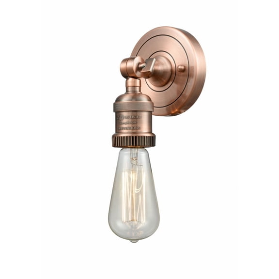 202ADA-AC-LED-Innovations Lighting-Bare Bulb-3.5W 1 LED ADA Wall Sconce in Traditional Style-4.5 Inches Wide by 6.13 Inches High   Antique Copper