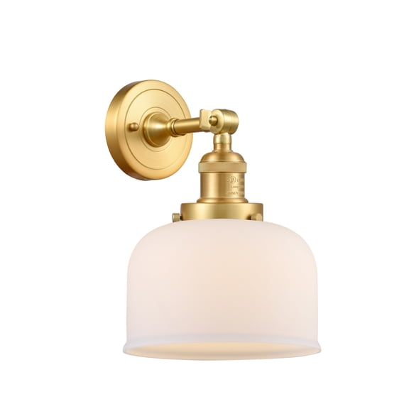 Innovations 203-SG-G71 Transitional One Light Wall Sconce from Franklin Restoration collection in Gold, Champ, Gld Leaf finish,