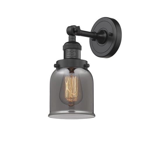 Innovations 203BKG53LED LED Wall Sconce Franklin Restoration Matte Black