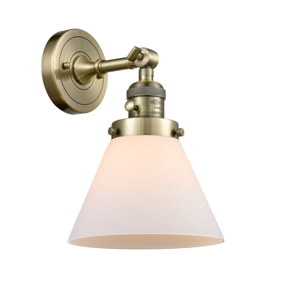 Innovations 203SW-AB-G41-LED Transitional One Light Wall Sconce from Franklin Restoration collection in Brass - Antique finish,