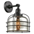 thumbnail image 1 of Innovations 203SW-BK-G78-CE-LED Large Bell Cage 1 Light Sconce part of the Franklin Restoration Collection, Matte Black, 1 of 1