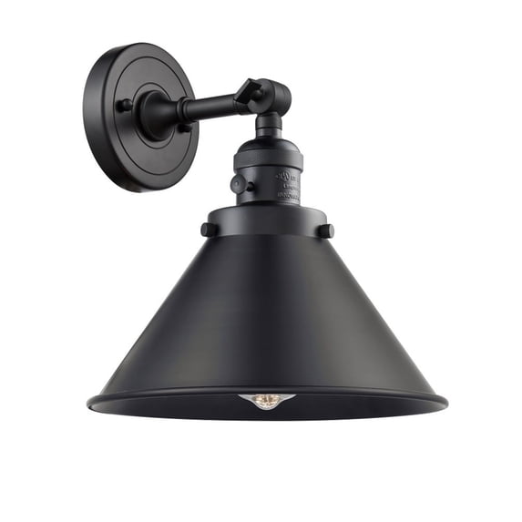 203SW-BK-M10-BK-LED-Innovations Lighting-Briarcliff - 3.5W 1 LED Wall Sconce In Traditional Style-8 Inches Tall and 10 Inches Wide Matte Black