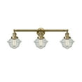 thumbnail image 1 of Innovations 205-BB-G534-LED Small Oxford 3 Light Bath Vanity Light part of the Franklin Restoration Collection, Brushed Brass, 1 of 1