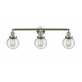 thumbnail image 1 of Innovations 205-SN-G204-6-LED Beacon 3 Light Bath Vanity Light part of the Franklin Restoration Collection, Brushed Satin Nickel, 1 of 1
