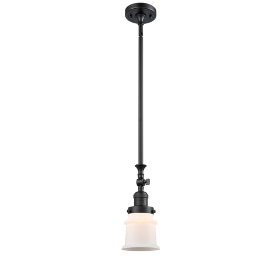 Innovations 206-BK-G181S-LED European Influence One Light Mini Pendant from Franklin Restoration collection in Black finish,