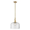 thumbnail image 1 of 206-SG-G72-L-LED-Innovations Lighting-Bell - 3.5W 1 LED Stem Hung Mini Pendant In Industrial Style-15 Inches Tall and 12 Inches Wide Satin Gold Clear, 1 of 1