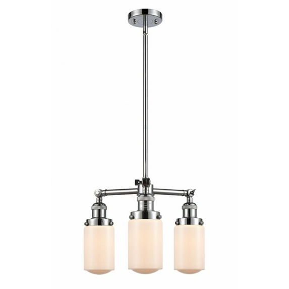 Innovations 207-PC-G311-LED Dover 3 Light Chandelier part of the Franklin Restoration Collection, Polished Chrome
