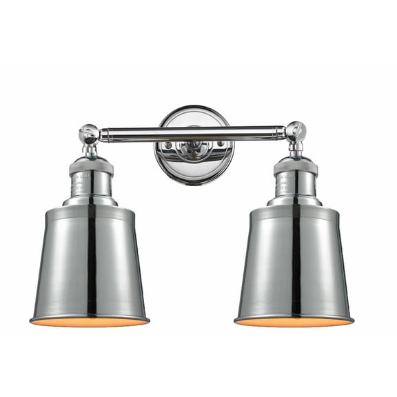 208-PC-M9-PC-LED-Innovations Lighting-Addison-6W 2 LED Bath Vanity-16 Inches Wide by 7 Inches High   Polished Chrome Finish with Polished Chrome