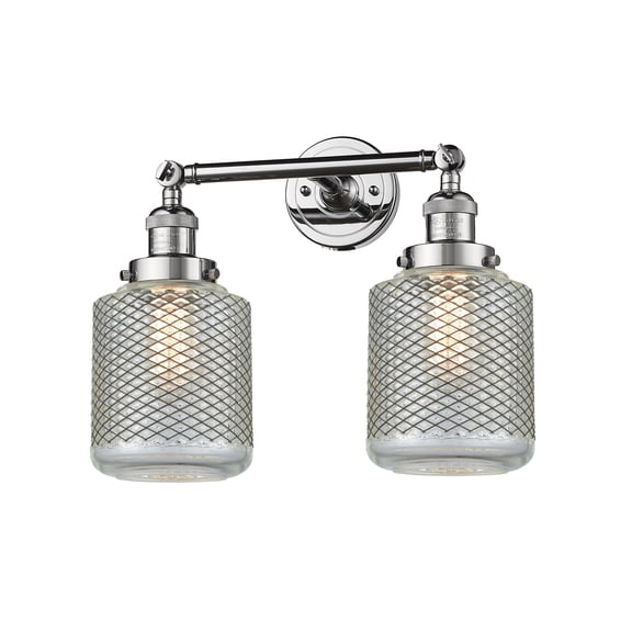 Innovations 208L-PC-G262-LED Stanton 2 Light Bath Vanity Light part of the Franklin Restoration Collection, Polished Chrome
