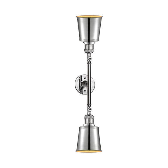 208L-PC-M9-PC-LED-Innovations Lighting-Addison-7W 2 LED Bath Vanity in Traditional Style-5.25 Inches Wide by 22.75 Inches High   Polished Chrome