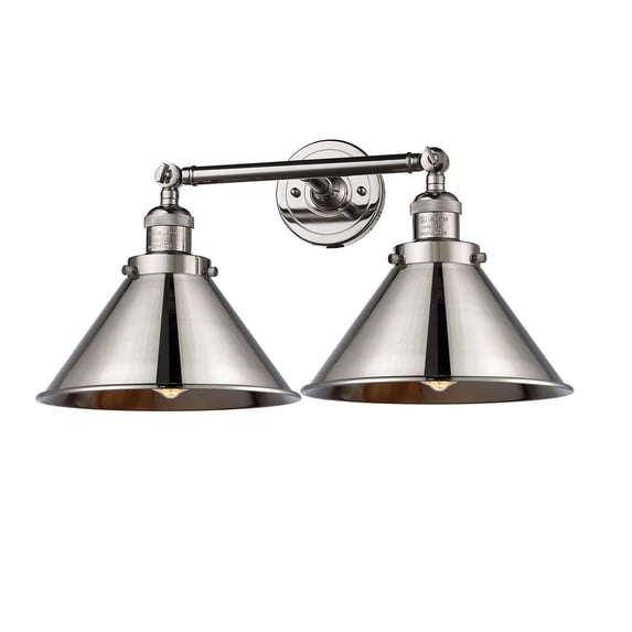 Innovations 208L-PN-M10-PN Two Light Bath Vanity from Franklin Restoration collection