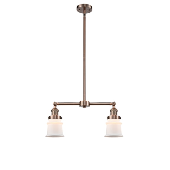 Innovations 209-AC-G181S-LED European Influence Two Light Chandelier from Franklin Restoration collection in Copper finish, 5.00 inches