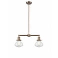 thumbnail image 1 of Innovations 209-AC-G324-LED Olean 2 Light Chandelier part of the Franklin Restoration Collection, Antique Copper, 1 of 1