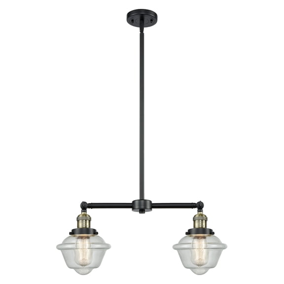 Innovations 209-BAB-G534 European Influence Two Light Island Pendant from Franklin Restoration collection in Two-Tone finish, 7.50 inches