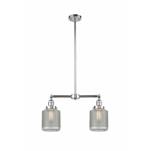 Innovations Lighting 209-PC-G262-LED Stanton - 23 Inch 7W 2 LED Chandelier Polished Chrome Finish with Clear Wire Mesh Glass