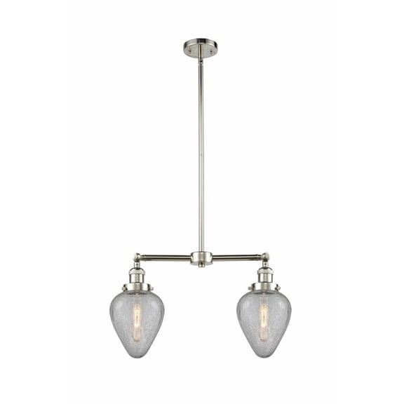Innovations 209-PN-G165-LED Geneseo 2 Light Chandelier part of the Franklin Restoration Collection, Polished Nickel