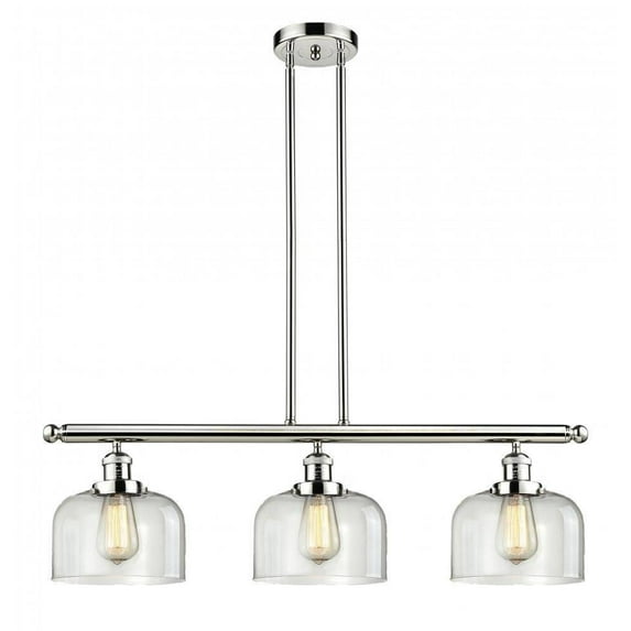 213-PN-G72-L-LED-Innovations Lighting-X-Large Bell-10.5W 3 LED Island in Industrial Style-42 Inches Wide by 13 Inches High Polished Nickel Finish