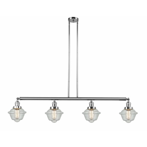 214-PC-G534-LED-Innovations Lighting-Small Oxford-14W 4 LED Island in Traditional Style-52.13 Inches Wide by 10 Inches High Polished Chrome Finish