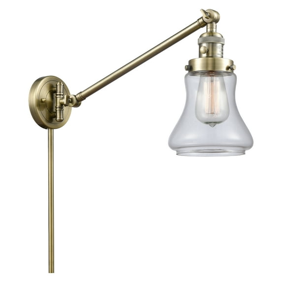 Innovations 237-AB-G192-LED Bellmont 1 Light Swing Arm part of the Franklin Restoration Collection, Antique Brass