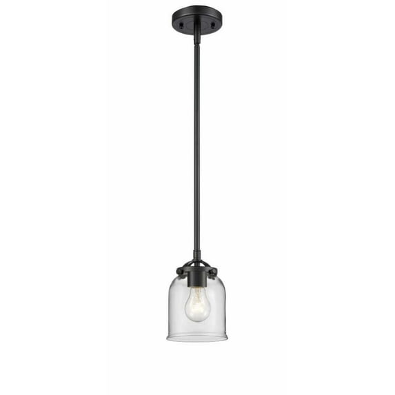 284-1S-OB-G52-LED-Innovations Lighting-Small Bell-3.5W 1 LED Mini Pendant in Industrial Style-5 Inches Wide by 7.38 Inches High Oil Rubbed Bronze
