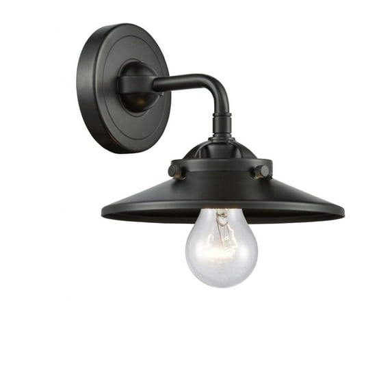 Innovations 284-1W-OB-M5-OB-LED Railroad 1 Light Sconce part of the Nouveau Collection, Oil Rubbed Bronze