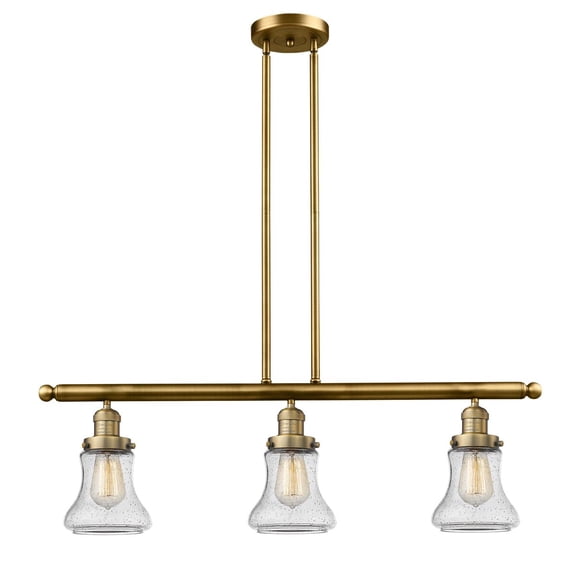 Innovations 3-LT LED Bellmont 36" Island-LT LED - Brushed Brass - 213-BB-G194-LED