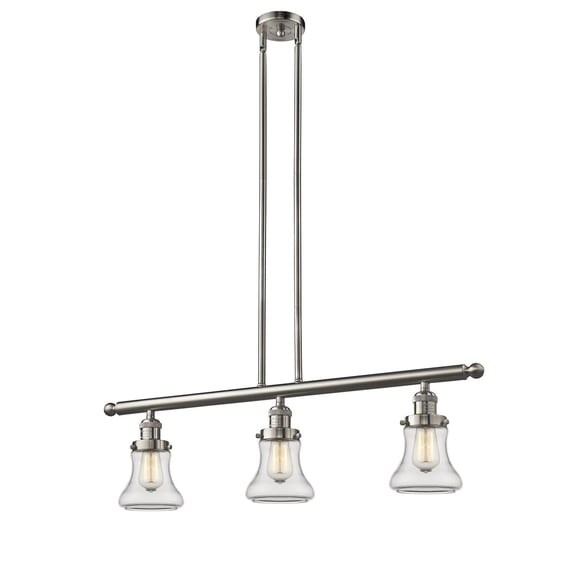 Innovations 3-LT LED Bellmont 36" Island-LT LED - Brushed Satin Nickel - 213-SN-G192-LED