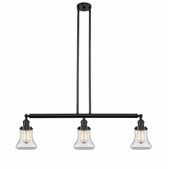 Innovations 3-LT LED Bellmont 36" Island-LT LED - Matte Black - 213-BK-G192-LED