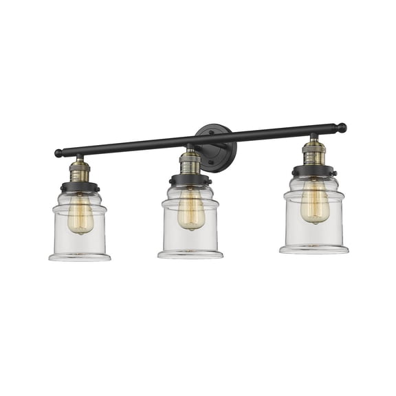 Innovations 3-LT LED Canton 30" Bathroom Fixture - Black Antique Brass - 205-BAB-G182-LED