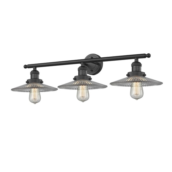 Innovations 3-LT LED Halophane 32" Bathroom Fixture - Matte Black - 205-BK-G2-LED