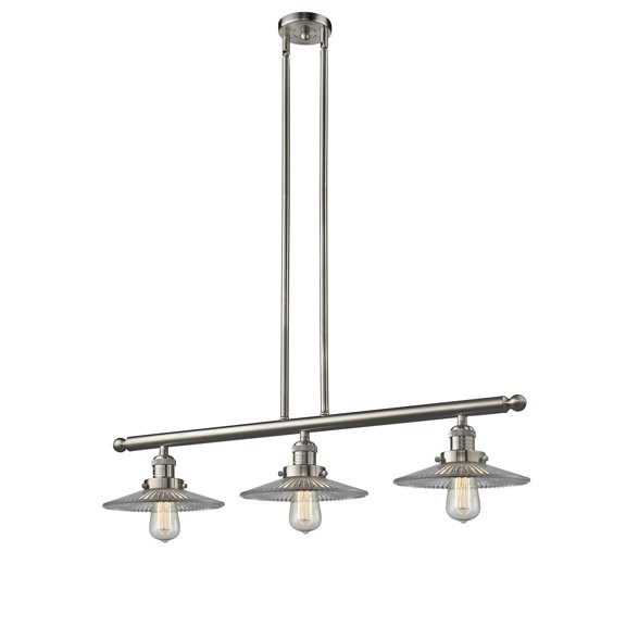 Innovations 3-LT LED Halophane 36" Island-LT LED - Brushed Satin Nickel - 213-SN-G2-LED