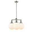 thumbnail image 1 of Innovations 3-LT Vintage LED Beacon 22" Chandelier - Polished Nickel - 207-PN-G201-8-LED, 1 of 1