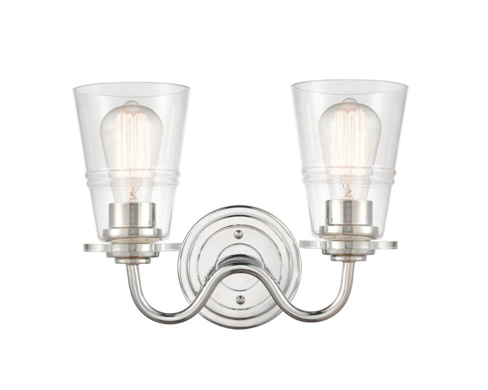 Innovations 421-2W-PC-CL-LED Scarlett 2 Light 14 inch Bath Vanity Light, Polished Chrome