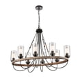 thumbnail image 1 of Innovations 442-8CR-BK-SDY Paladin 8 Light 39 inch Chandelier, Matte Black, 1 of 1
