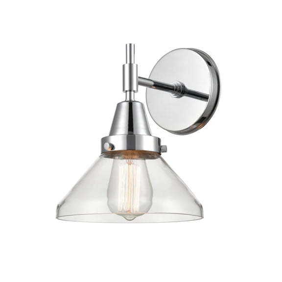 447-1W-PC-CL-LED-Innovations Lighting-Caden-3.5W 1 LED Wall Sconce in Retro Style-8 Inches Wide by 9.25 Inches High Polished Chrome Finish with