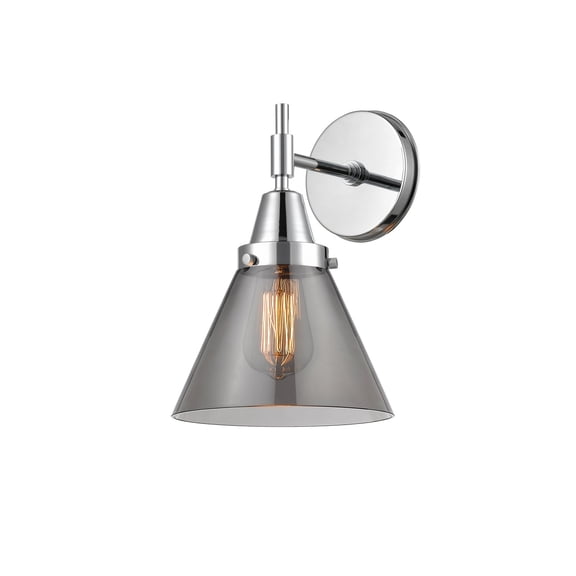 447-1W-PC-G43-LED-Innovations Lighting-Caden-3.5W 1 LED Wall Sconce in Retro Style-8 Inches Wide by 11.38 Inches High Polished Chrome Finish with
