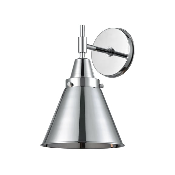 447-1W-PC-M13-PC-LED-Innovations Lighting-Caden-3.5W 1 LED Wall Sconce in Retro Style-8 Inches Wide by 11.38 Inches High Polished Chrome Finish with