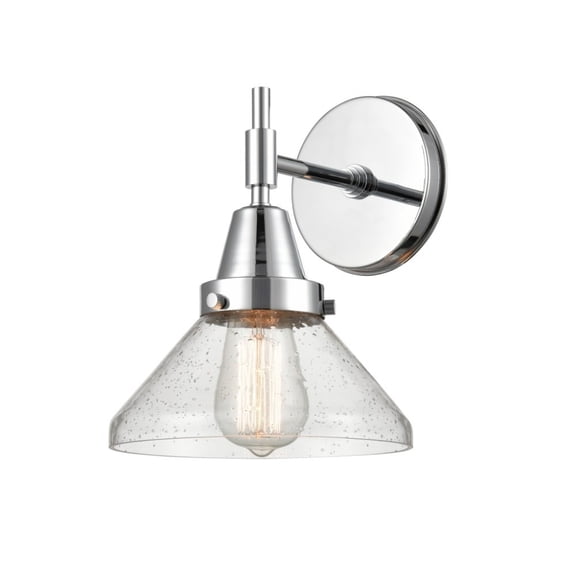 447-1W-PC-SDY-LED-Innovations Lighting-Caden-3.5W 1 LED Wall Sconce in Retro Style-8 Inches Wide by 9.25 Inches High Polished Chrome Finish with