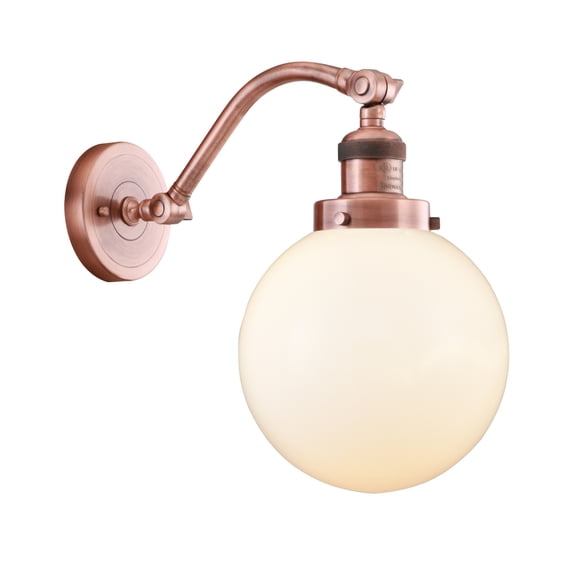 Innovations 515-1W-AC-G201-8 One Light Wall Sconce from Franklin Restoration collection